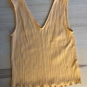 Everlane Yellow Sleeveless V-Neck Top